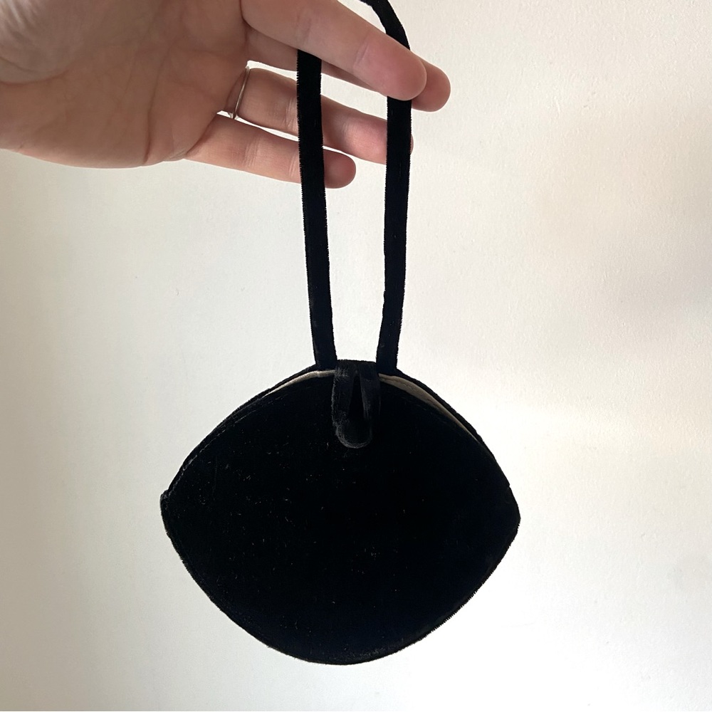 Giorgio Armani black velvet and Adorable mini evening bag purse